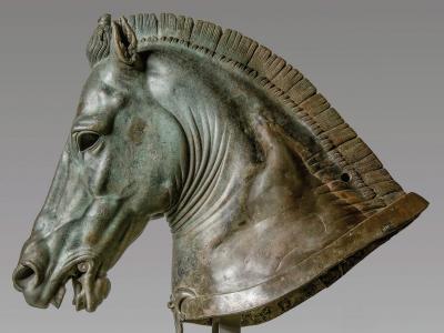 Protome di cavallo Medici Riccardi 340-330 a.C., Bronzo fuso, Firenze Museo Archeologico Nazionale